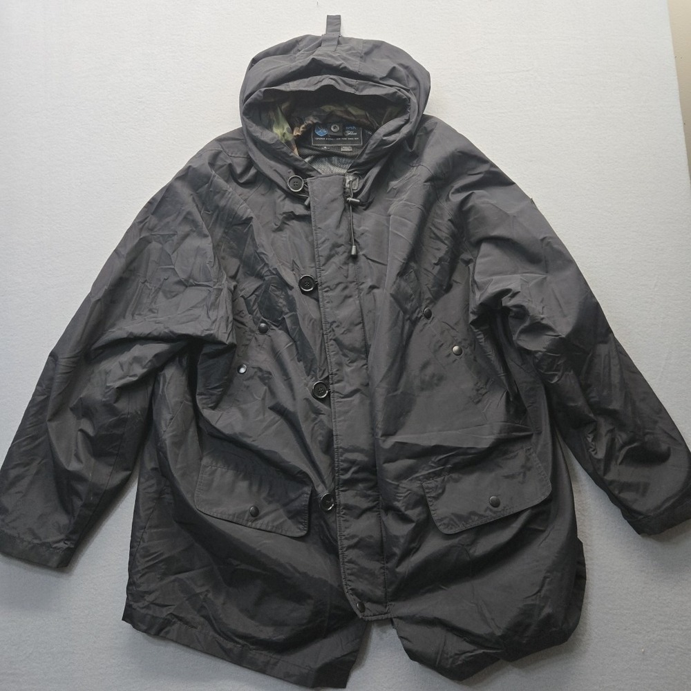Vtg Spiewak Mens Hooded Golden Fleece Bomber Jacket Black Extra Large Buttons